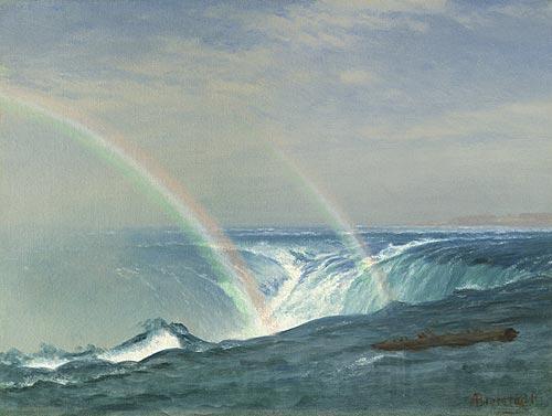 Albert Bierstadt Home of the Rainbow, Horseshoe Falls, Niagara France oil painting art